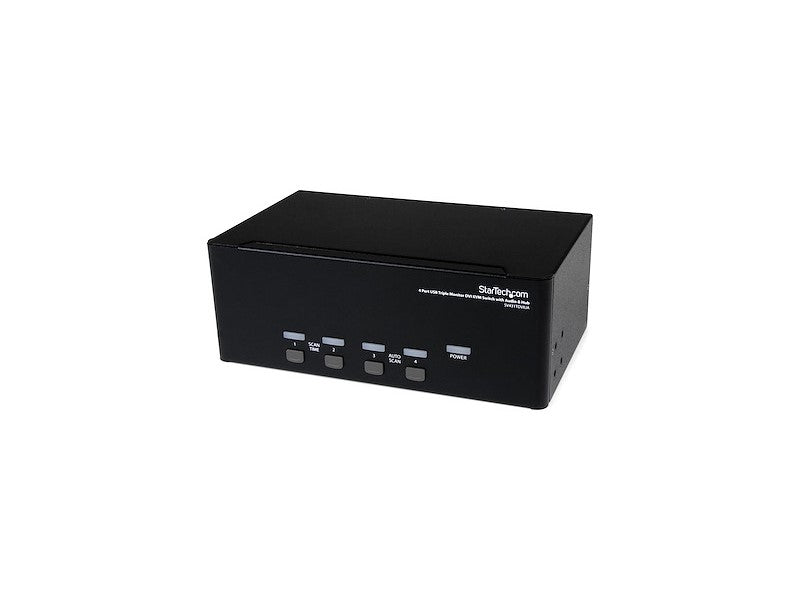 STARTECH 4 Port Triple Monitor DVI USB KVM Switch