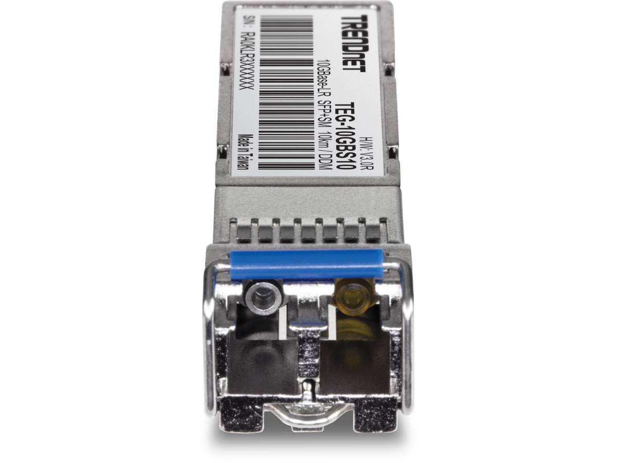 TRENDnet 10GBASE-LR SFP+ Single-Mode Fiber Transceiver Module, LC Connector, 10km Range, DDM Support