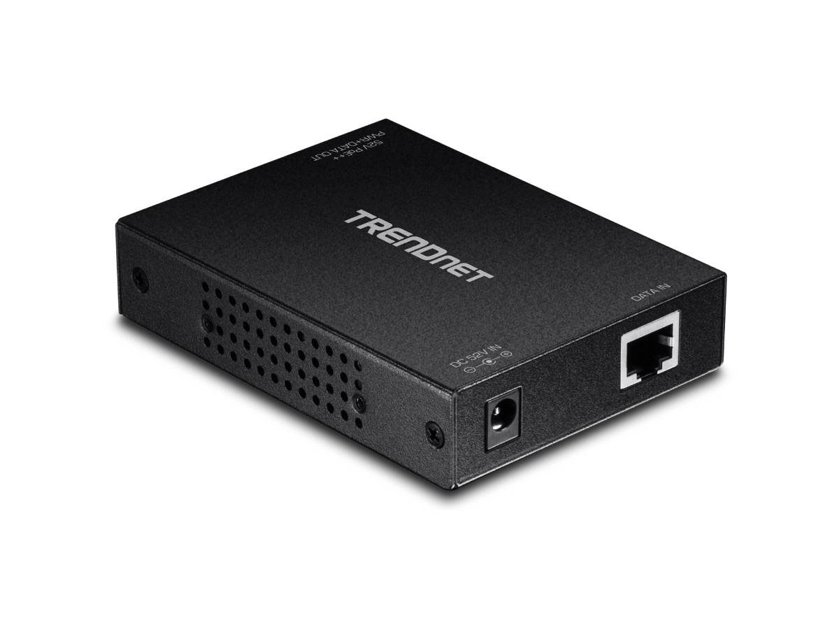 TRENDnet Gigabit Ultra PoE+ Injector for High-Power Ethernet Connectivity