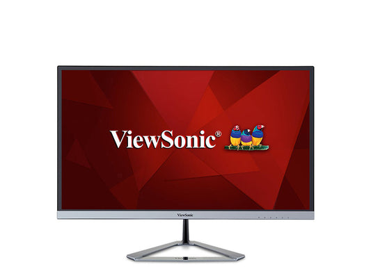 Viewsonic 24in Full HD Ultra-Slim Monitor, SuperClear IPS Panel Technology, Versatile HDMI, DisplayPort, and VGA inputs, Dual Integrated Speakers.