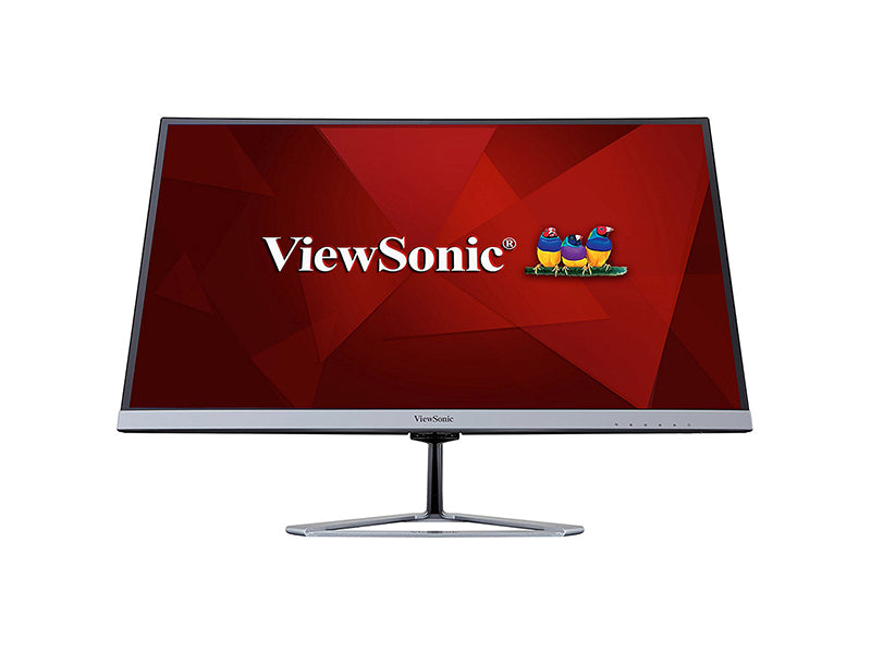 Viewsonic 27 Full HD Ultra Slim IPS Monitor, 1920 x 1080, HDMI, DisplayPort & VGA inputs, integrated dual speakers.