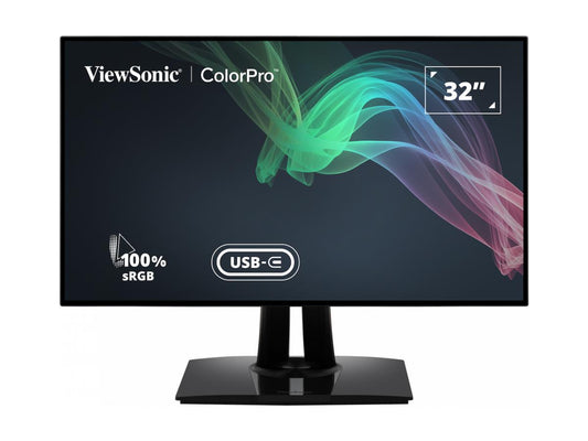 Viewsonic 32in 4K UHD ColorPro Design Monitor with USB-C,3840 x 2160 Resolution.