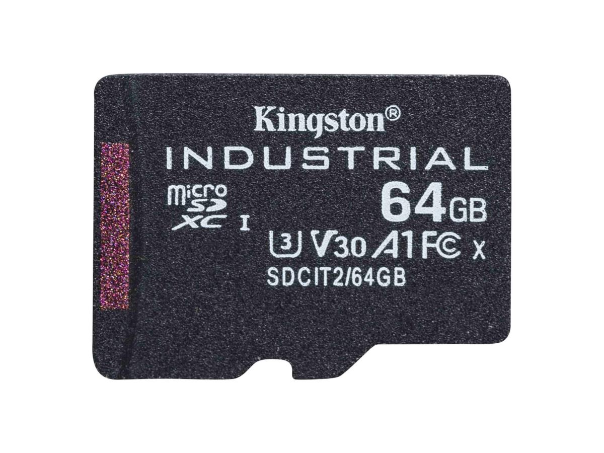 64GB MICROSDXC INDUSTRIAL C10 A1 PSLC CARD SINGLE PACK W/O ADAPTER