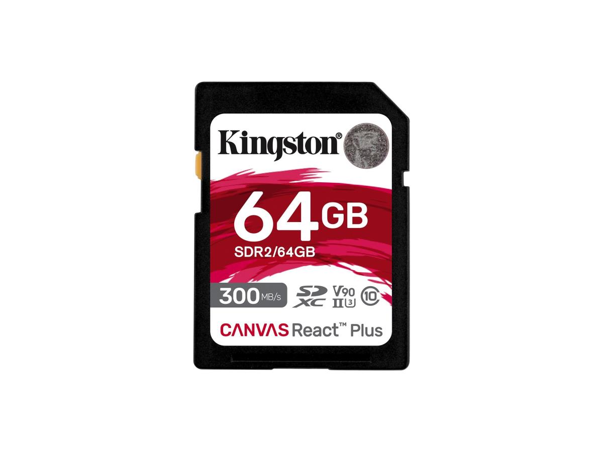 Kingston 64GB Canvas React Plus UHS-II SDXC Memory Card