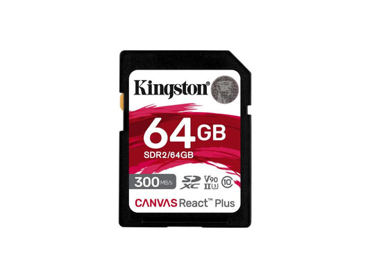 Kingston 64GB Canvas React Plus UHS-II SDXC Memory Card