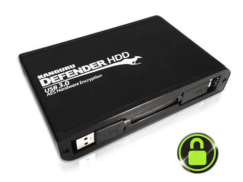 IStorage Kanguru Defender HDD35 1TB 256-bit AES Hardware-Encrypted External Hard Drive