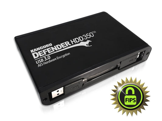 IStorage Kanguru Defender HDD350  Secure Hardware Encrypted External Hard Drive