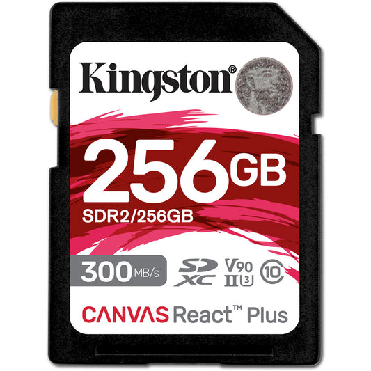 Kingston Canvas React Plus SDR2 256 GB Class 10/UHS-II (U3) V90 SDXC