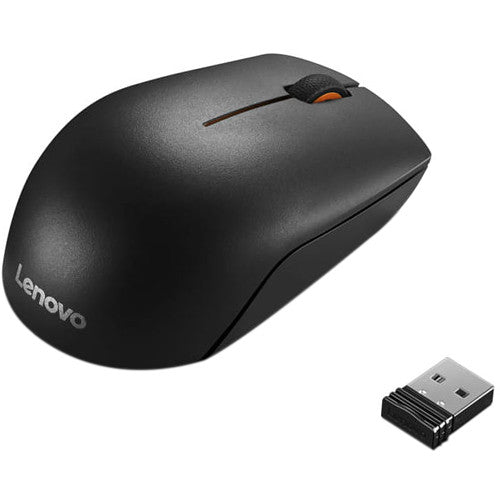 Lenovo 300 Wireless Compact Mouse - Laser - Wireless - Radio Frequency - Black - USB - 1000 dpi - Scroll Wheel - 3 Button(s)