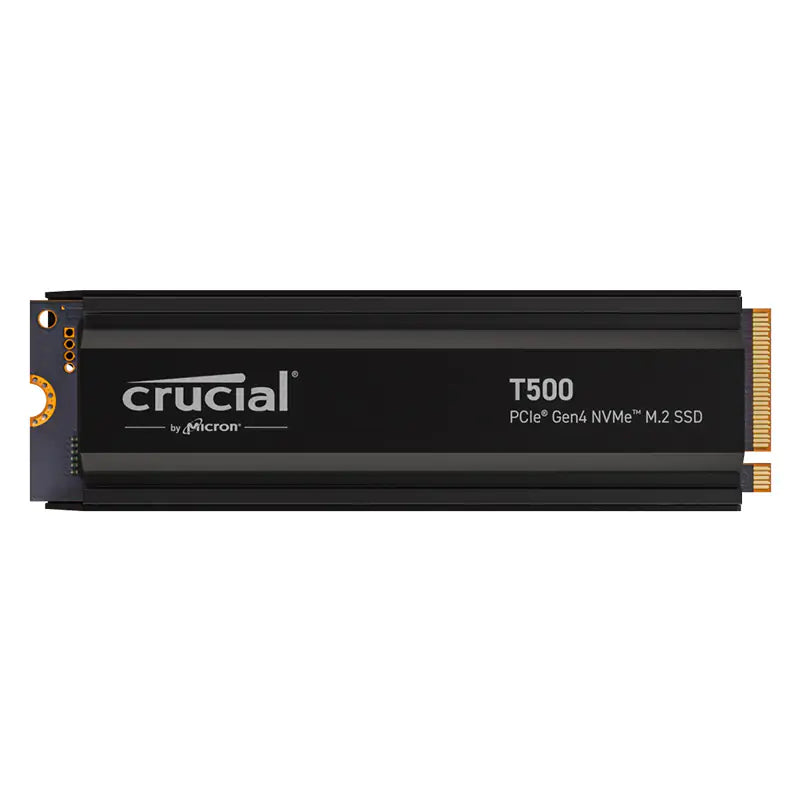 Crucial T500 4TB PCIe Gen4 NVMe M.2 SSD with heatsink