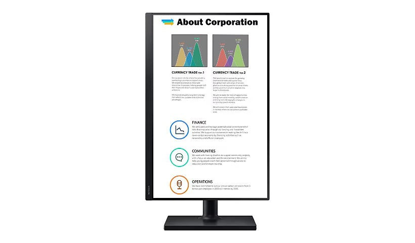Samsung F24T454GYN - Flat - 1920 x 1200 - 24Inch - 5Ms - 75 Hz - 1000:1 - Mega - 250 nits