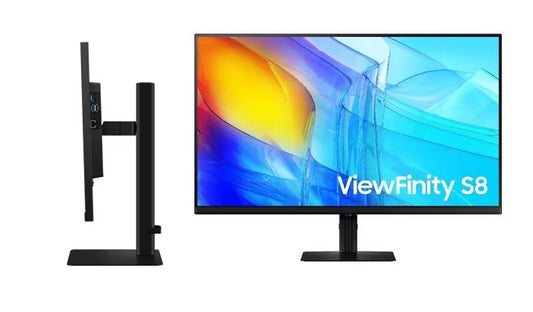 Samsung 32Inch ViewFinity S8 (S80D) 4K UHD HDR10 High Resolution Monitor with Ergonomic Stand - Flat - 350 nits - 5Ms - 60 Hz