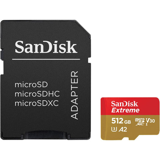 SanDisk Extreme 512 GB Class 3/UHS-I (U3) V30 microSDXC