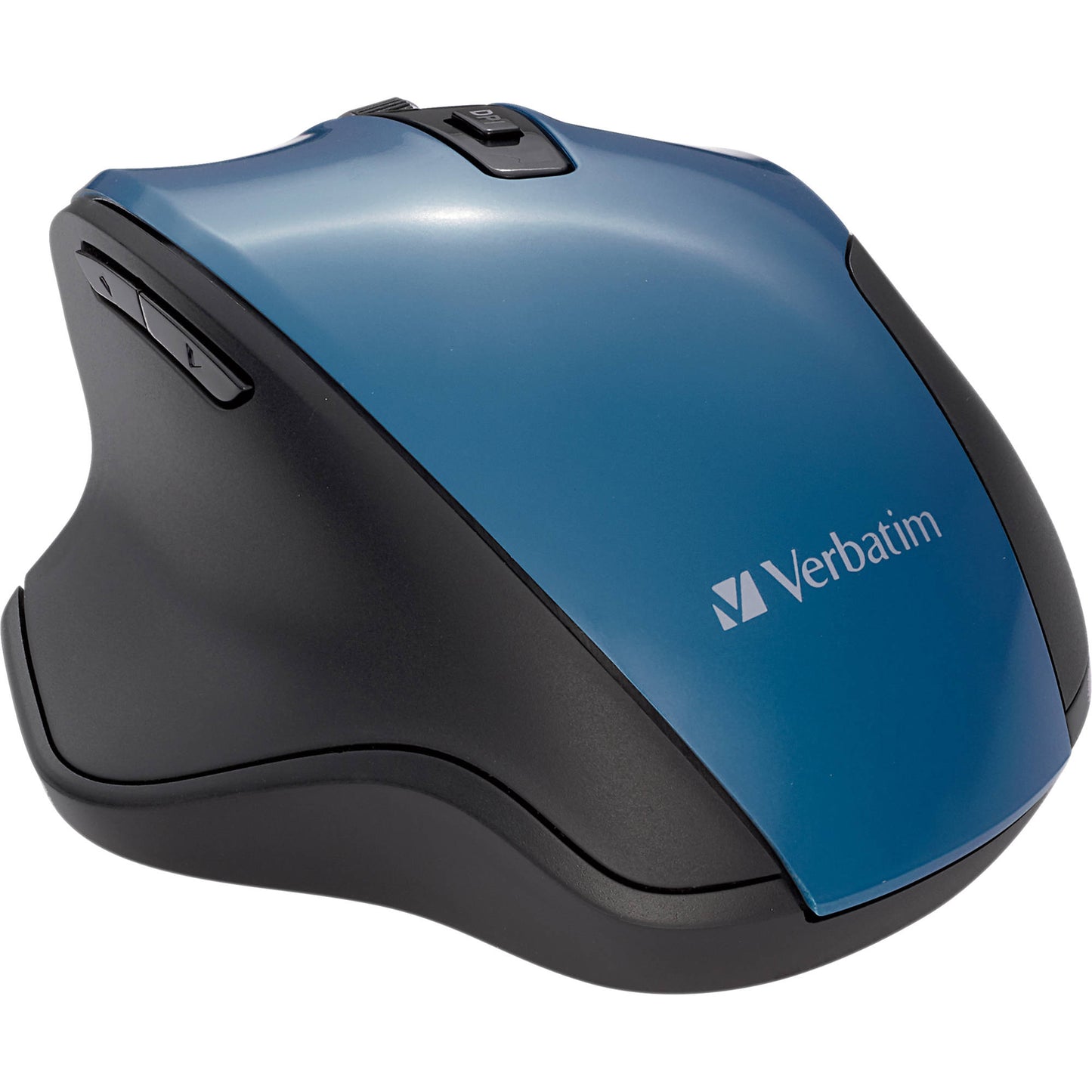 Verbatim Silent Ergonomic Wireless Blue LED Mouse - Dark Teal - Blue LED/Optical - Wireless - 2.40 GHz - Dark Teal - USB - 1600 dpi - 6 Button(s)