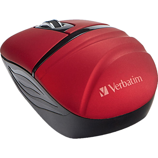 Verbatim Wireless Mini Travel Mouse - Commuter Series - mouse - 2.4 GHz - red