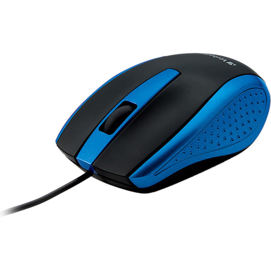 Verbatim Corded Notebook Optical Mouse - Blue - Optical - Cable - Blue - USB Type A - Scroll Wheel - 3 Button(s)