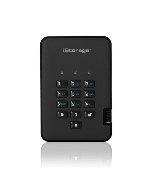 Istorage 1TB diskAshur2 USB 3.1 Encrypted Portable HDD (Phantom Black)