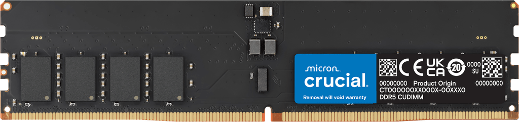 Crucial - DDR5 - module - 64 GB - DIMM 288-pin - 3200 MHz / PC5-51200 - CUDIMM