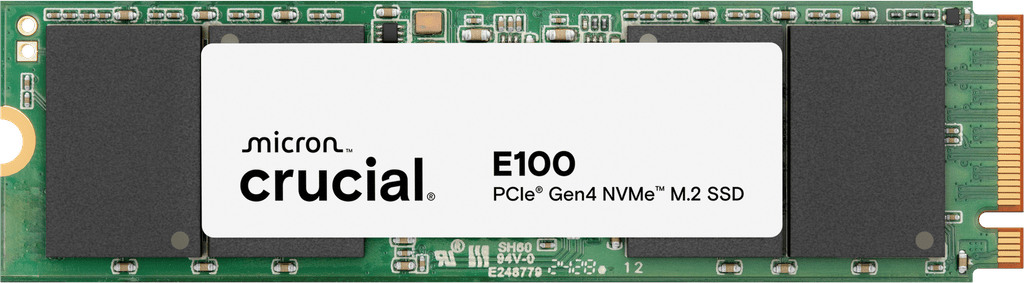 Crucial E100 480GB PCIe Gen4 2280 NVMe M.2 SSD - CT480E100SSD8