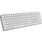 Logitech MX Keys S Wireless Keyboard, Low Profile, Fluid Precise Quiet Typing, USB C Rechargeable, Pale Gray
